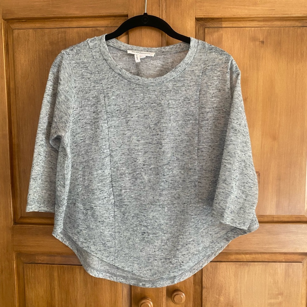 BCBGeneration Light Gray Knit Top